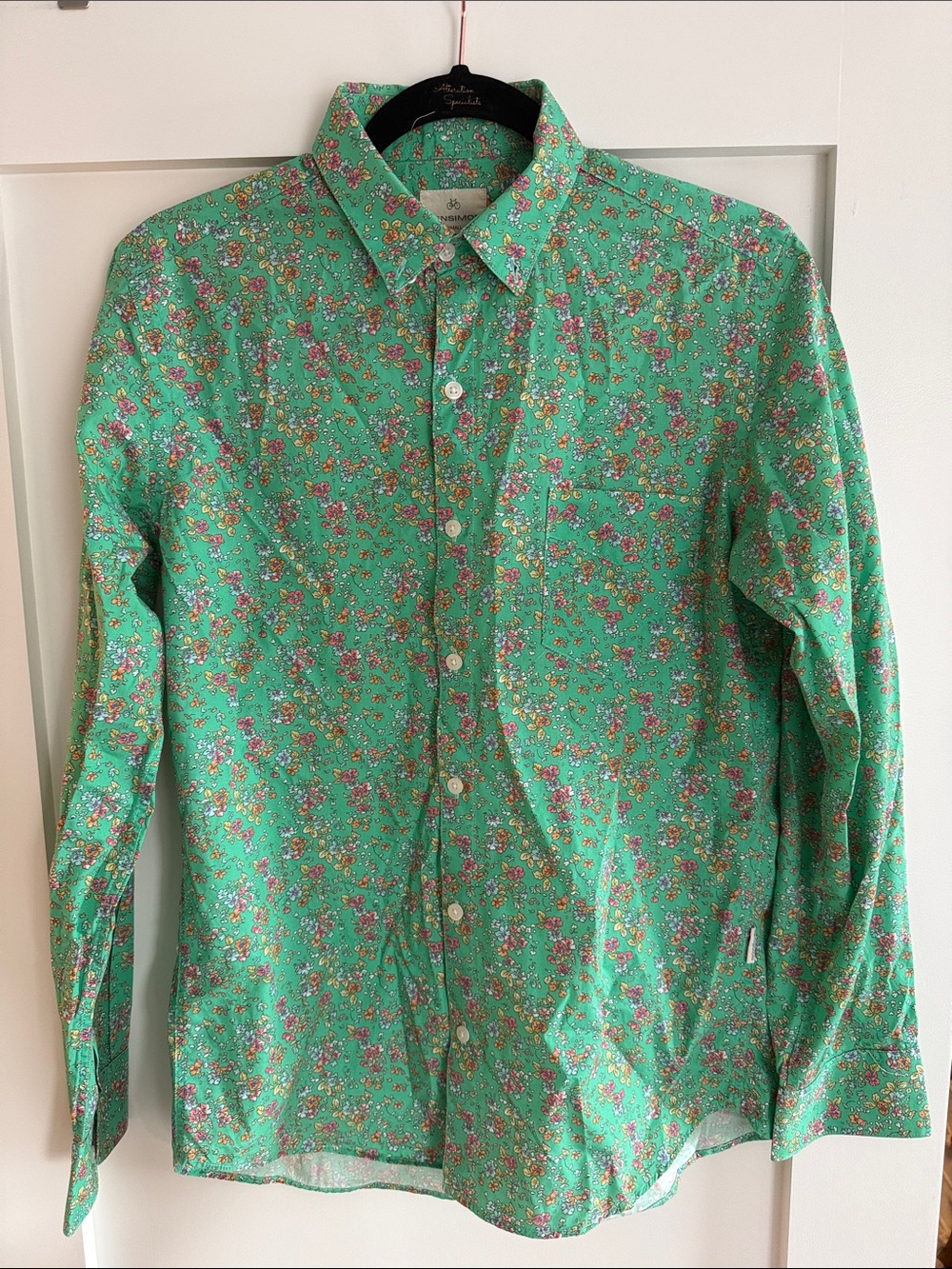 Bensimon Green Floral Casual Button-Down Shirt